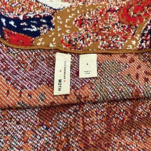 Moth By Anthropologie  Bell Paisley Bonze Cardigan Size S - Picture 12 of 15